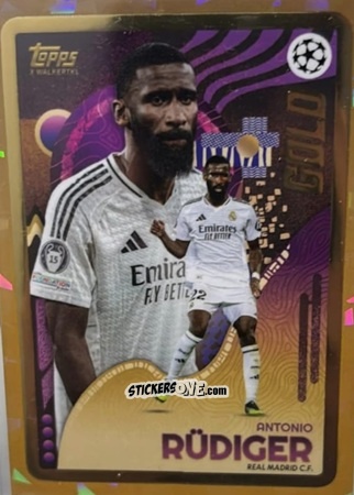 Cromo Antonio Rüdiger - Gold UEFA Club Competitions 2024-2025
 n. 90 - Topps