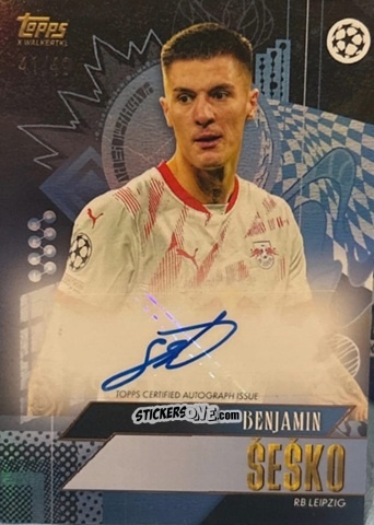 Cromo Benjamin Sesko - Gold UEFA Club Competitions 2024-2025
 n. A5 - Topps