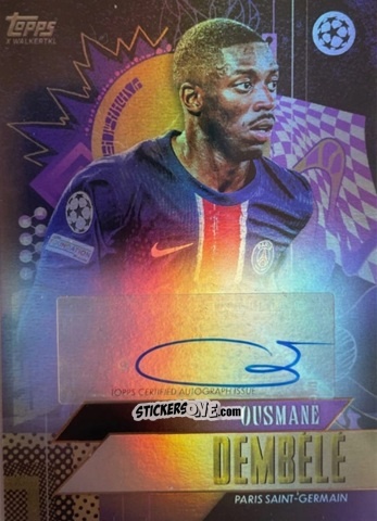 Figurina Ousmane Dembélé - Gold UEFA Club Competitions 2024-2025
 n. A42 - Topps