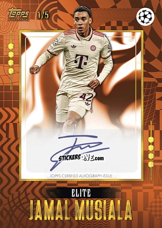 Cromo Jamal Musiala - Gold UEFA Club Competitions 2024-2025
 n. A53 - Topps