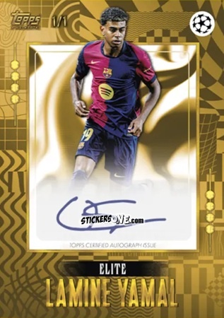 Figurina Lamine Yamal - Gold UEFA Club Competitions 2024-2025
 n. A56 - Topps