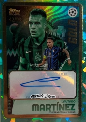 Figurina Lautaro Martínez - Gold UEFA Club Competitions 2024-2025
 n. A80 - Topps