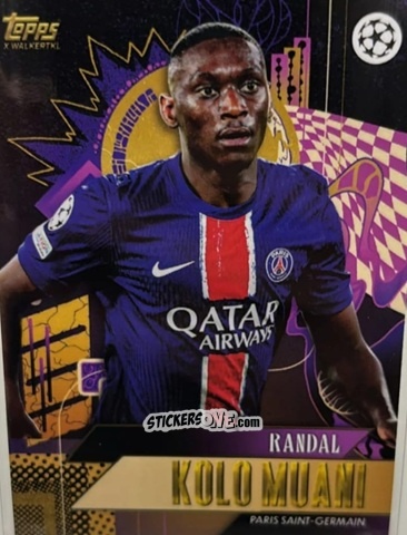 Cromo Randal Kolo Muani - Gold UEFA Club Competitions 2024-2025
 n. 43 - Topps