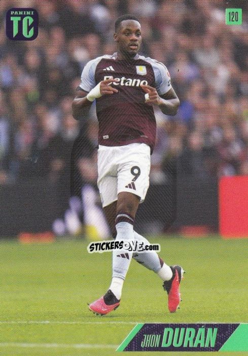 Figurina Jhon Durán - Premier League Top Class 2025
 n. 120 - Panini