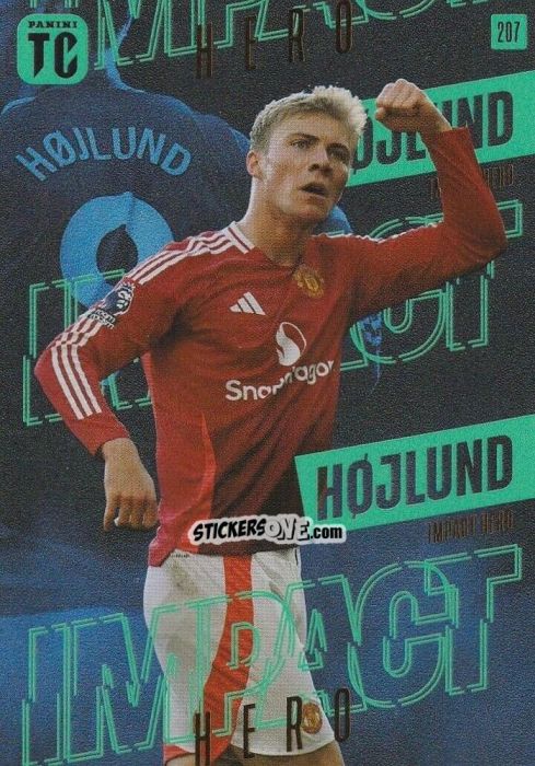 Figurina Rasmus Højlund - Premier League Top Class 2025
 n. 207 - Panini