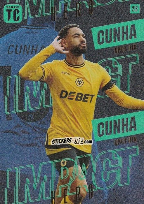 Cromo Matheus Cunha - Premier League Top Class 2025
 n. 213 - Panini
