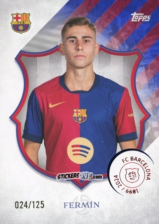 Sticker Fermín Lopez - FC Barcelona 125th Anniversary
 n. 10 - Topps