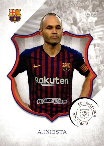 Cromo Andrés Iniesta - FC Barcelona 125th Anniversary
 n. 35 - Topps