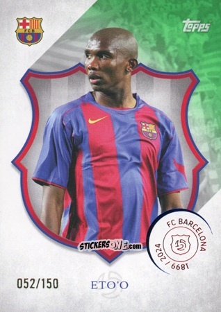 Sticker Samuel Eto'o - FC Barcelona 125th Anniversary
 n. 40 - Topps