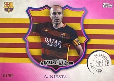 Cromo Andrés Iniesta - FC Barcelona 125th Anniversary
 n. CA-2 - Topps