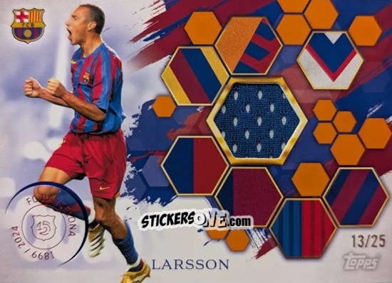 Cromo Henrik Larsson - FC Barcelona 125th Anniversary
 n. JR-HL - Topps