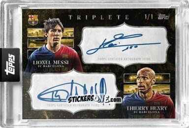 Cromo Thierry Henry / Lionel Messi - Fc Barcelona Triplete 2008/09
 n. 15 - Topps