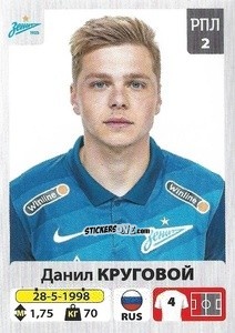 Sticker Данил Круговой - Russian Premier League 2020-2021 n. 42 - Panini
