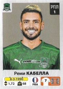 Cromo Реми Кабелла / Rémy Cabella - Russian Premier League 2020-2021 n. 90 - Panini