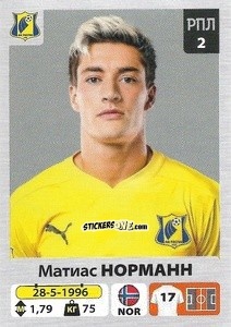 Sticker Матиас Норманн / Mathias Normann - Russian Premier League 2020-2021 n. 125 - Panini