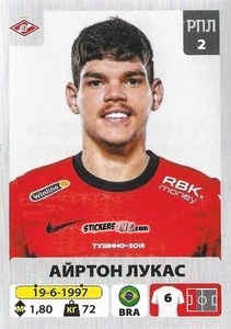 Figurina Ayrton Lucas - Russian Premier League 2020-2021 n. 161 - Panini