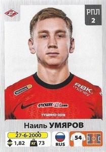 Figurina Наиль Умяров - Russian Premier League 2020-2021 n. 168 - Panini
