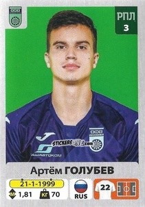 Sticker Артём Голубев - Russian Premier League 2020-2021 n. 203 - Panini