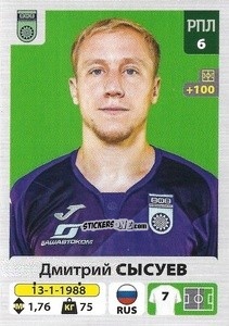 Cromo Дмитрий Сысуев - Russian Premier League 2020-2021 n. 208 - Panini