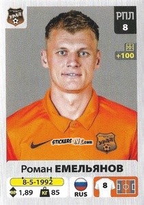 Sticker Роман Емельянов - Russian Premier League 2020-2021 n. 242 - Panini