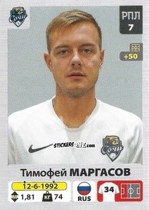Sticker Тимофей Маргасов - Russian Premier League 2020-2021 n. 252 - Panini