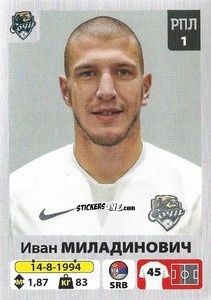 Sticker Иван Миладинович / Ivan Miladinovic - Russian Premier League 2020-2021 n. 253 - Panini