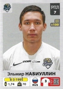 Sticker Эльмир Набиуллин - Russian Premier League 2020-2021 n. 258 - Panini
