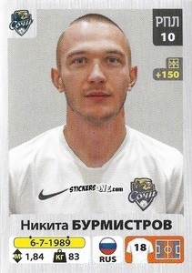 Sticker Никита Бурмистров - Russian Premier League 2020-2021 n. 263 - Panini
