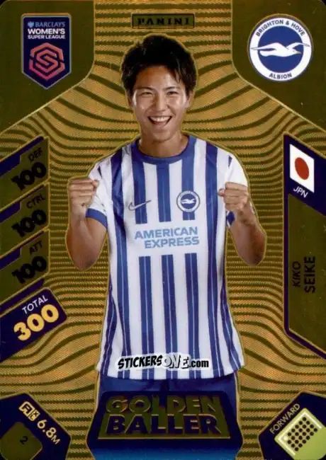 Cromo Kiko Seike - Barclays Women’s Super League 2025. Adrenalyn XL
 n. 2 - Panini