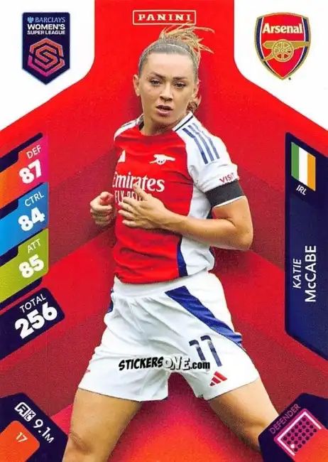 Figurina Katie McCabe - Barclays Women’s Super League 2025. Adrenalyn XL
 n. 17 - Panini