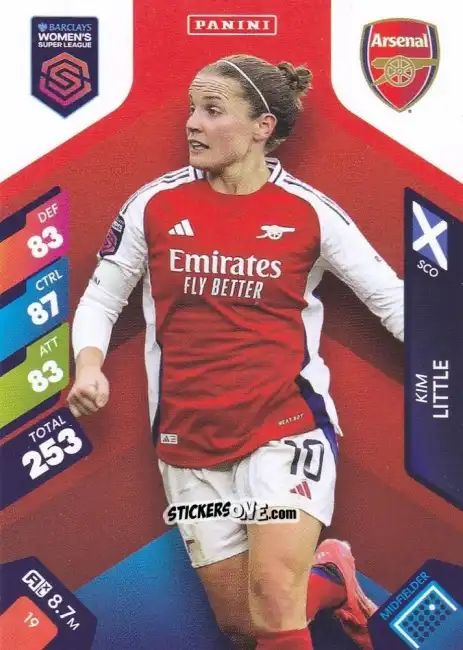 Sticker Kim Little - Barclays Women’s Super League 2025. Adrenalyn XL
 n. 19 - Panini