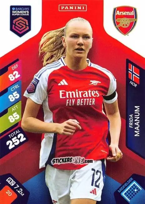 Cromo Frida Maanum - Barclays Women’s Super League 2025. Adrenalyn XL
 n. 20 - Panini