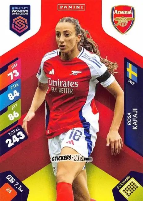 Figurina Rosa Kafaji - Barclays Women’s Super League 2025. Adrenalyn XL
 n. 24 - Panini