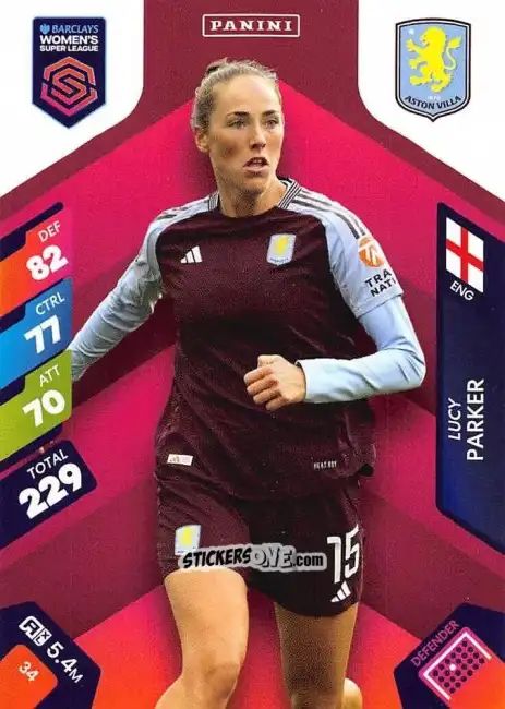 Cromo Lucy Parker - Barclays Women’s Super League 2025. Adrenalyn XL
 n. 34 - Panini
