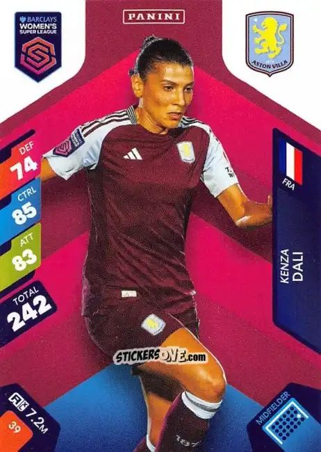 Figurina Kenza Dali - Barclays Women’s Super League 2025. Adrenalyn XL
 n. 39 - Panini