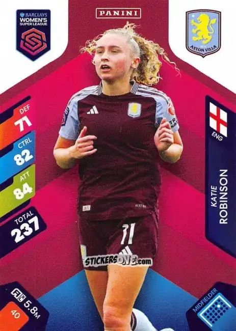 Figurina Katie Robinson - Barclays Women’s Super League 2025. Adrenalyn XL
 n. 40 - Panini