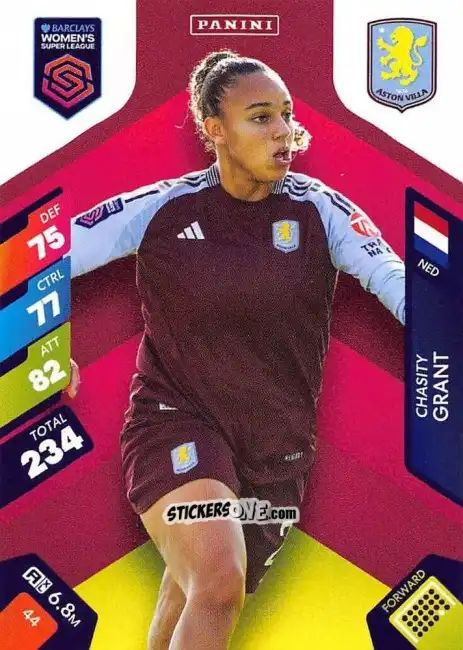 Sticker Chasity Grant - Barclays Women’s Super League 2025. Adrenalyn XL
 n. 44 - Panini