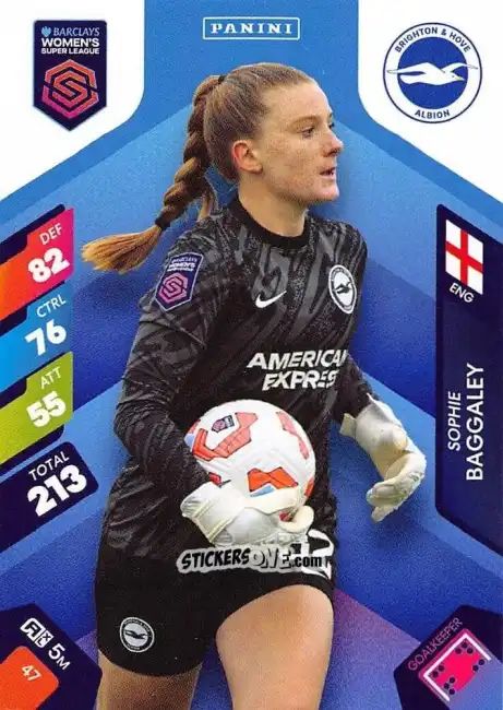 Cromo Sophie Baggaley - Barclays Women’s Super League 2025. Adrenalyn XL
 n. 47 - Panini