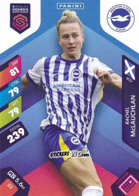 Cromo Rachel McLauchlan - Barclays Women’s Super League 2025. Adrenalyn XL
 n. 53 - Panini