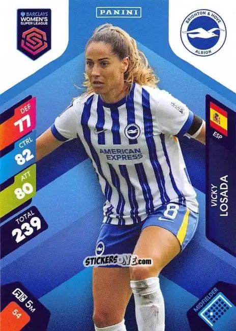 Cromo Vicky Losada - Barclays Women’s Super League 2025. Adrenalyn XL
 n. 54 - Panini