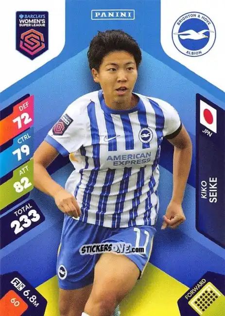 Cromo Kiko Seike - Barclays Women’s Super League 2025. Adrenalyn XL
 n. 60 - Panini