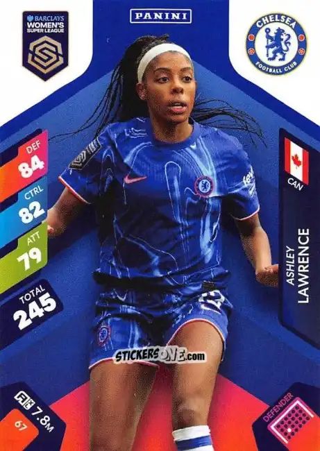 Cromo Ashley Lawrence - Barclays Women’s Super League 2025. Adrenalyn XL
 n. 67 - Panini