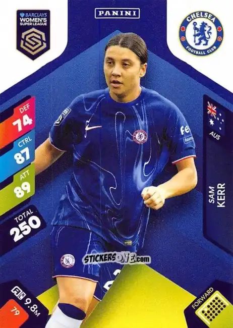 Figurina Sam Kerr - Barclays Women’s Super League 2025. Adrenalyn XL
 n. 79 - Panini