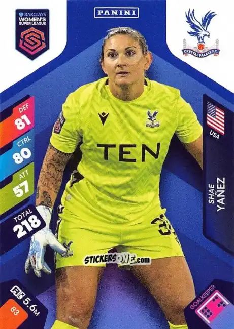Cromo Shae Yanez - Barclays Women’s Super League 2025. Adrenalyn XL
 n. 83 - Panini