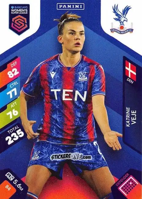 Cromo Katrine Veje - Barclays Women’s Super League 2025. Adrenalyn XL
 n. 84 - Panini