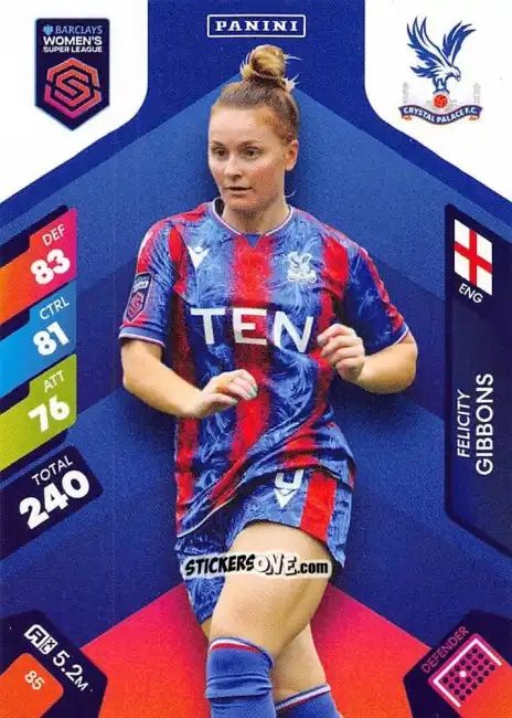 Cromo Felicity Gibbons - Barclays Women’s Super League 2025. Adrenalyn XL
 n. 85 - Panini