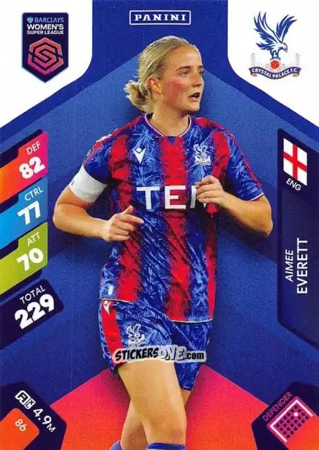 Sticker Aimee Everett - Barclays Women’s Super League 2025. Adrenalyn XL
 n. 86 - Panini