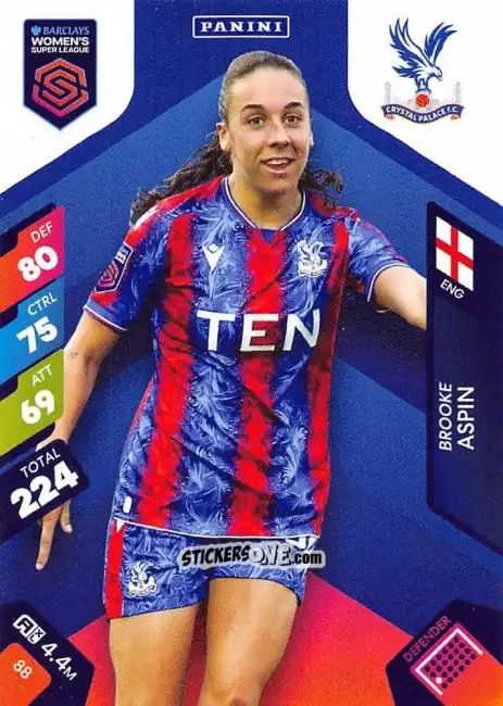 Cromo Brooke Aspin - Barclays Women’s Super League 2025. Adrenalyn XL
 n. 88 - Panini