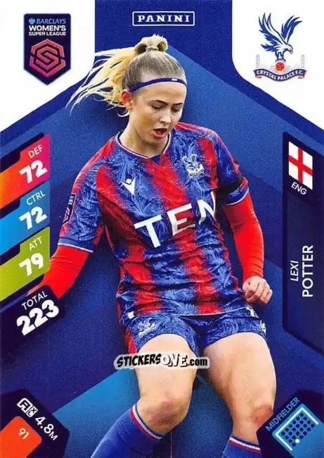 Sticker Lexi Potter - Barclays Women’s Super League 2025. Adrenalyn XL
 n. 91 - Panini