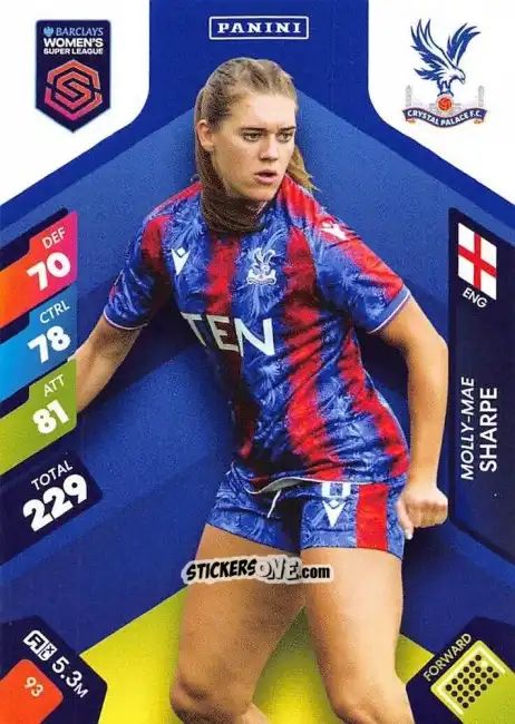 Cromo Molly-Mae Sharpe - Barclays Women’s Super League 2025. Adrenalyn XL
 n. 93 - Panini
